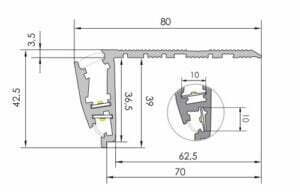 Bissinger Lights Stufenprofile LED Stufenprofil SL 2 Abmessungen