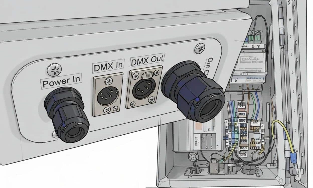 DMX Steuerung Batterie für LED Treppenbeleuchtung Steuerung LED B Stufenbeleuchtung Netzteile, Dimmer, Batterie
