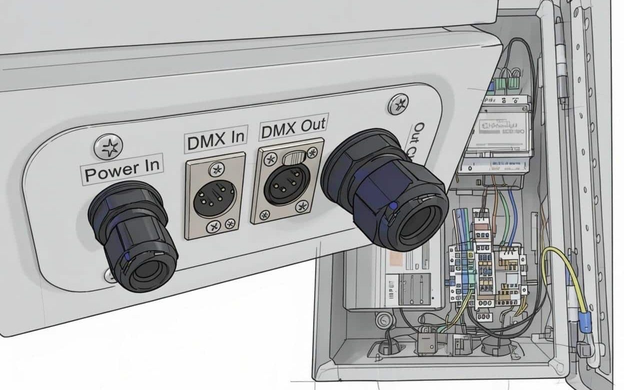 DMX Steuerung Batterie für LED Treppenbeleuchtung Steuerung LED B Stufenbeleuchtung Netzteile, Dimmer, Batterie