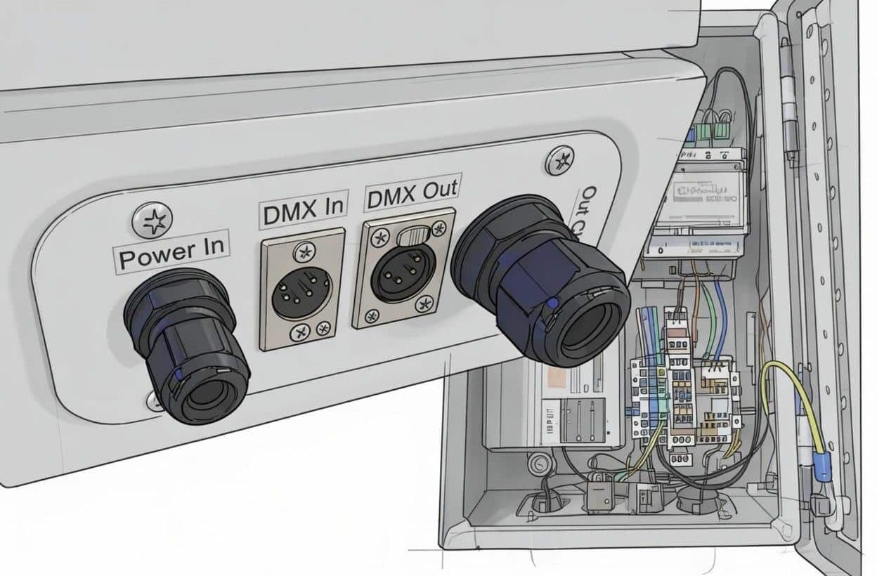 DMX Steuerung Batterie für LED Treppenbeleuchtung Steuerung LED B Stufenbeleuchtung Netzteile, Dimmer, Batterie