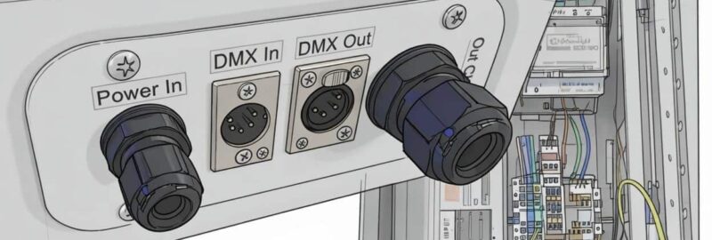 DMX Steuerung Batterie für LED Treppenbeleuchtung Steuerung LED B Stufenbeleuchtung Netzteile, Dimmer, Batterie